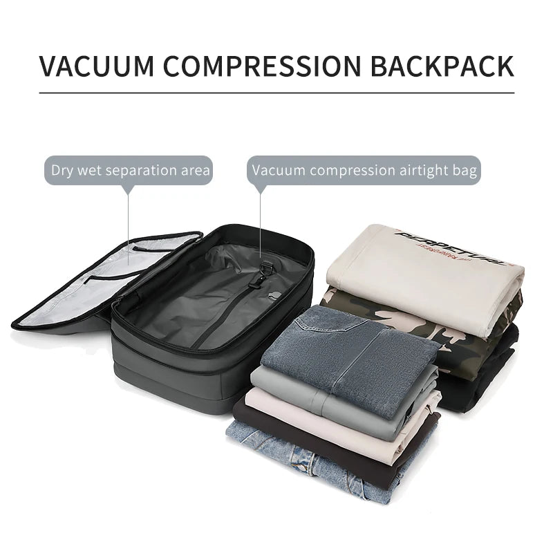 The Ultimate Travel Pack: Men’s Vacuum Compression Backpack